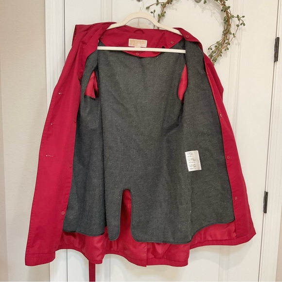 Michael Kors Trench Coat Red Size L, EUC - Picture 6 of 8